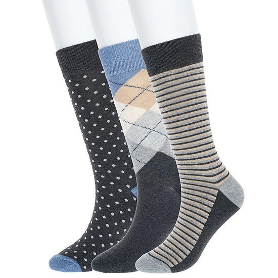 Men's Sonoma Goods For Life® 3-pack Patterned Dress Socks