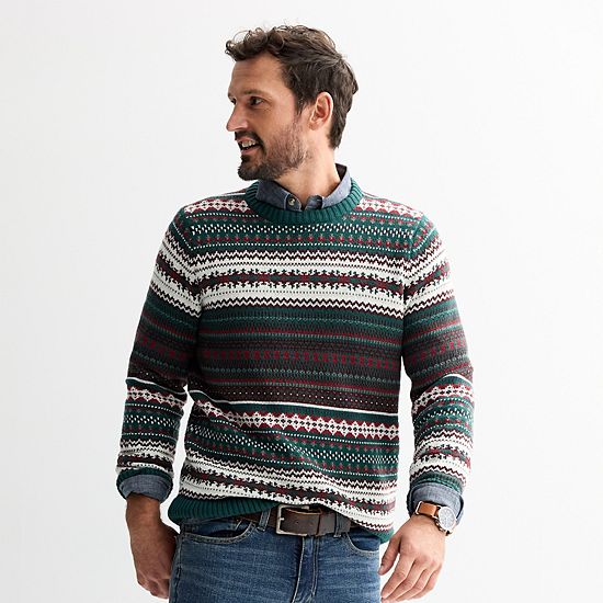 Men's Sonoma Goods For Life® Fair Isle Crewneck Sweater