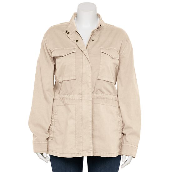 Plus Size Sonoma Goods For Life® Patch Pocket Utility Jacket