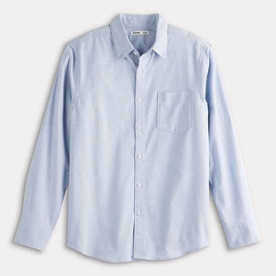 Men's Sonoma Goods For Life® Long Sleeve Slim Fit Perfect Length Button-Down Shirt