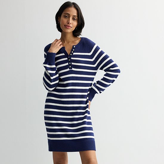 Women's Sonoma Goods For Life® Henley Sweater Dress