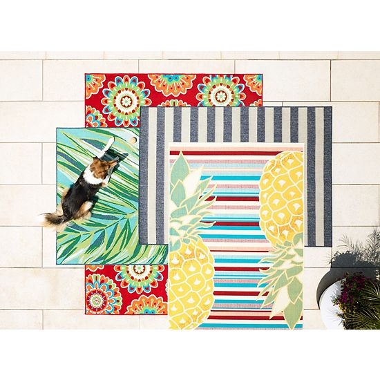 Sonoma Goods For Life® Floral Medallion Indoor / Outdoor Area Or Throw Rug