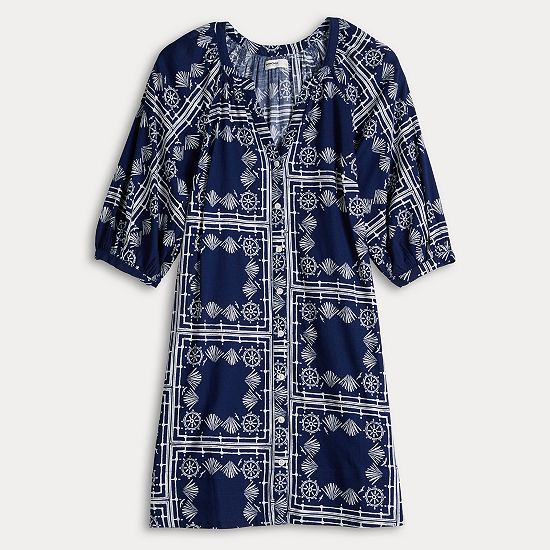 Petite Sonoma Goods For Life® Button-Front Shift Dress