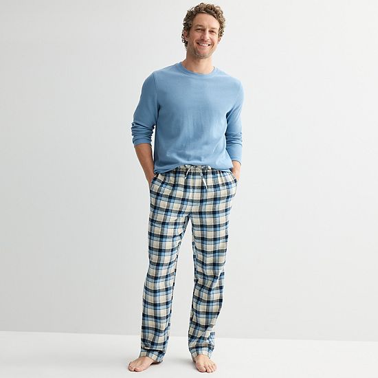 Men's Sonoma Goods For Life® 2-pc. Flannel Long Sleeve Pajama Top & Pajama Pants Set