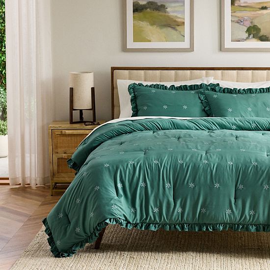 Sonoma Goods For Life® Shilo Ruffle Embroidery Comforter Set
