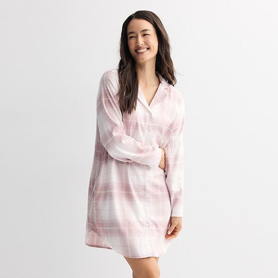 Women's Sonoma Goods For Life® Flannel Boyfriend Sleepshirt