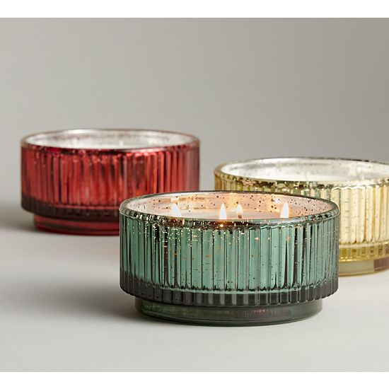 Sonoma Goods For Life® Winter Berry & Spruce Decorative Glass Candle