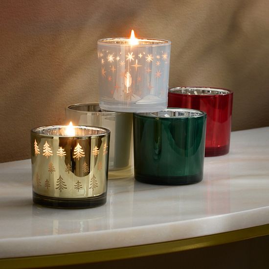 Sonoma Goods For Life® Winter Berry & Spruce 5.6-oz. Iridescent Candle Jar