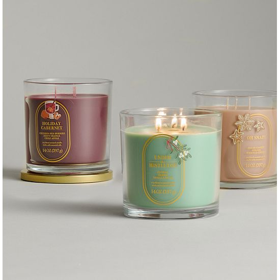 Sonoma Goods For Life® Under The Mistletoe Floral Berry Vanilla Musk 14-oz. Large Candle Jar