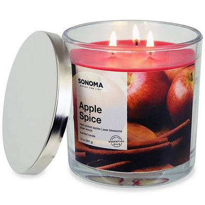  Sonoma Goods For Life® Apple Spice 14-oz. 3-Wick Candle Jar