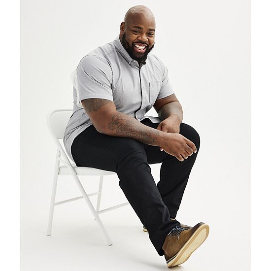  Big & Tall Sonoma Goods For Life® Perfect-Length Button-Down Shirt