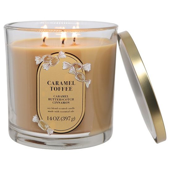  Sonoma Goods For Life® Caramel Toffee 14-oz. Single Pour Jar Candle