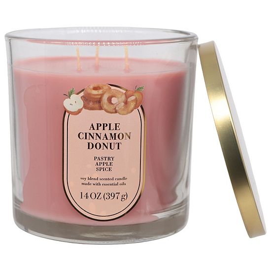  Sonoma Goods For Life® Apple Cinnamon Donut 14-oz. Single Pour Jar Candle