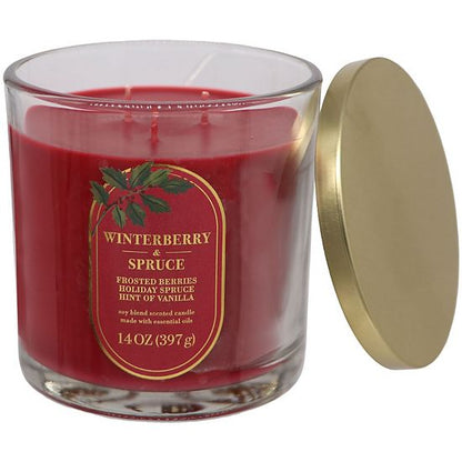  Sonoma Goods For Life® 14-oz. Winterberry & Spruce Single Pour Candle Jar