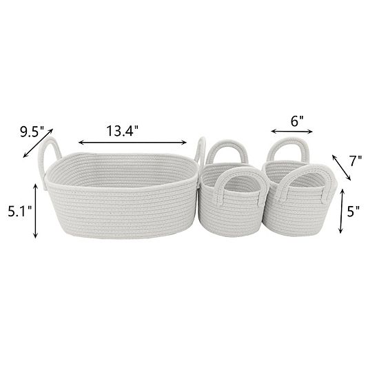  Sonoma Goods For Life® 3-Pack Rope Storage Baskets