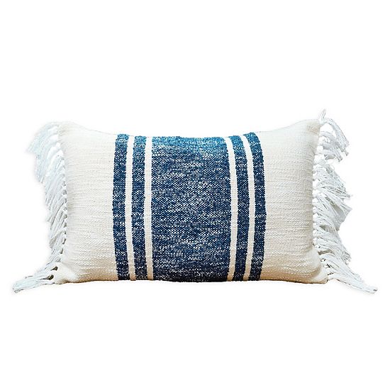  Sonoma Goods For Life® Center Stripe Fringe Throw Pillow