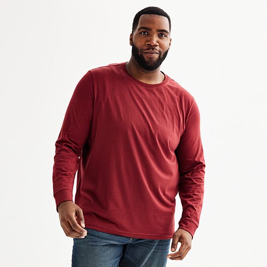  Big & Tall Sonoma Goods For Life® Supersoft Long Sleeve Crewneck Tee