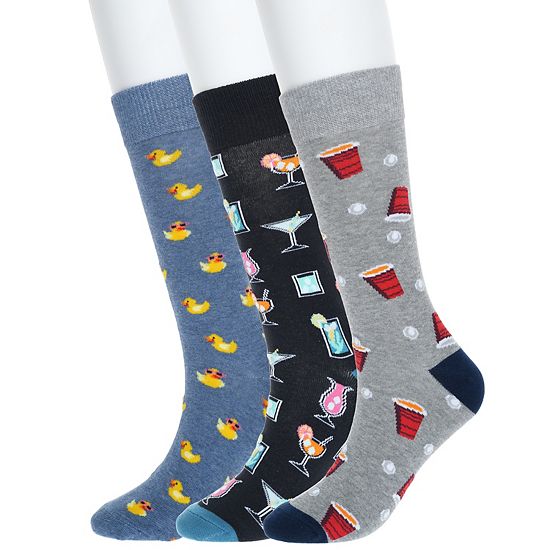  Men's Sonoma Goods For Life® 3-pack Mixed Novelty Socks