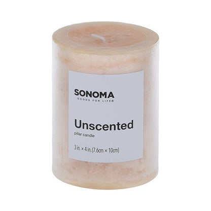  Sonoma Goods For Life® Unscented 3" X 4" Pillar Candle