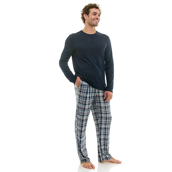  Men's Sonoma Goods For Life® Supersoft Ribbed 2-pc. Pajama Top & Pajama Pant Set