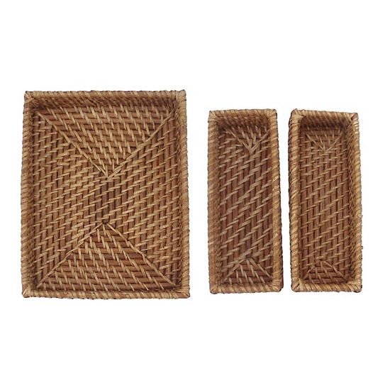  Sonoma Goods For Life® 3-Piece Handwoven Rattan Vanity Set
