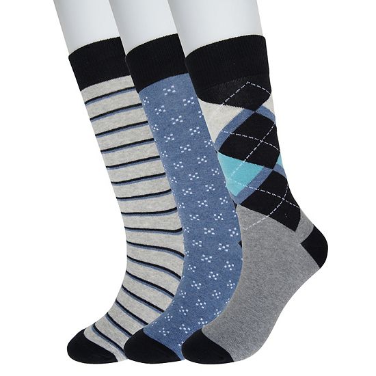  Men's Sonoma Goods For Life® 3-pack Patterned Dress Socks