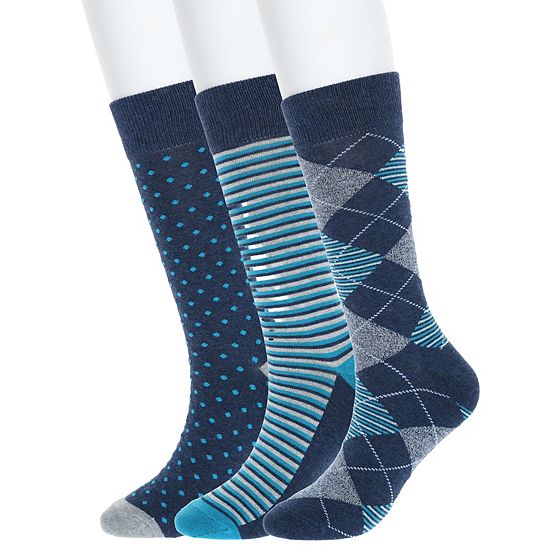  Men's Sonoma Goods For Life® 3-pack Patterned Dress Socks
