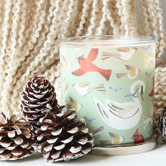  Sonoma Goods For Life® Balsam Fir Holiday Birds Decal Candle