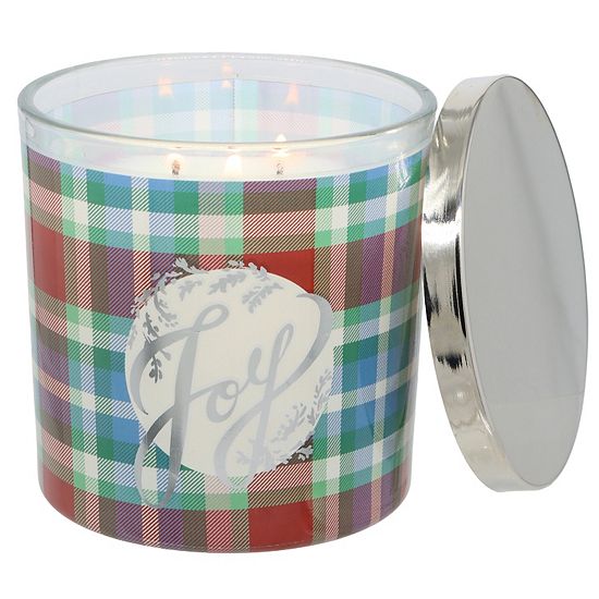  Sonoma Goods For Life® 12-oz. Plaid Decal Candle