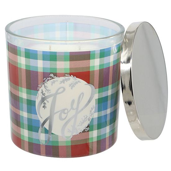  Sonoma Goods For Life® 12-oz. Plaid Decal Candle