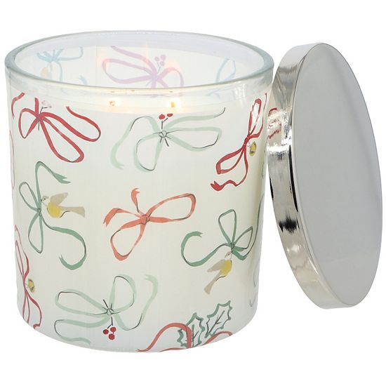  Sonoma Goods For Life® 12-oz. Holiday Bows Decal Candle