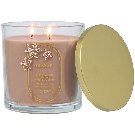 Sonoma Goods For Life® Oh Snap! Sugar Cookie Ginger Whipped Cream 14-oz. Large Candle Jar