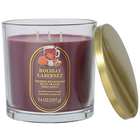 Sonoma Goods For Life® Holiday Cabernet 14-oz. Soy Blend Scented Candle