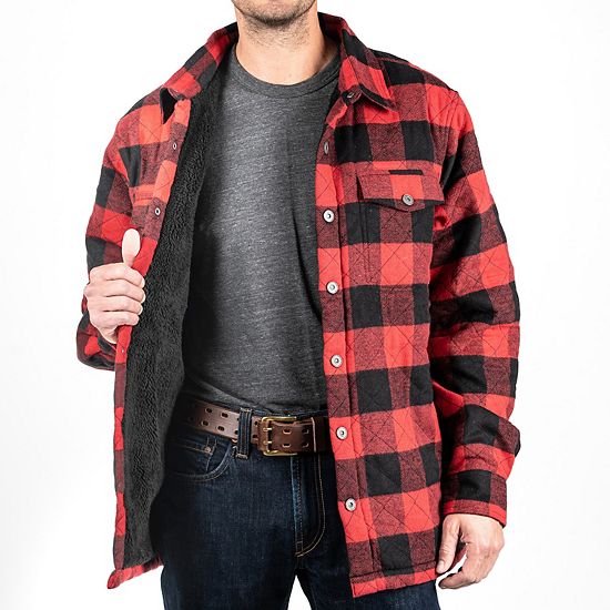  Men's Sonoma Goods For Life® Flannel Sherpa-Lined Shirt Jacket