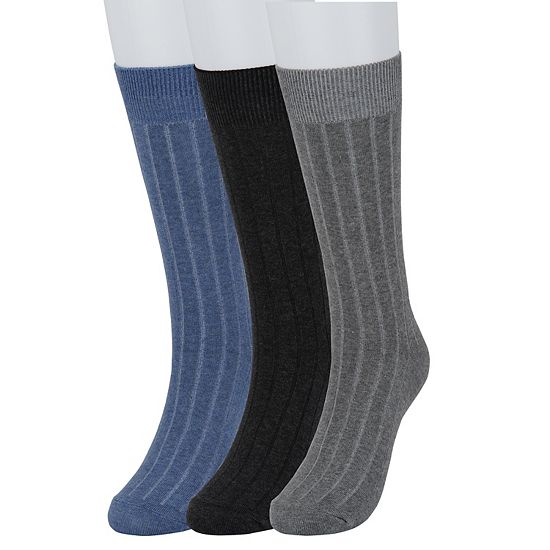  Men's Sonoma Goods For Life® 3-pack Ribbed Dress Socks