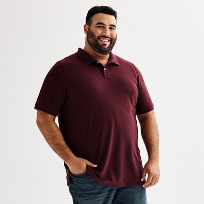  Big & Tall Sonoma Goods For Life® Short Sleeve Pique Polo