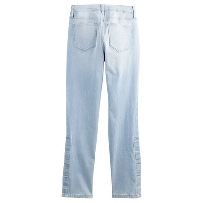  Women's Sonoma Goods For Life® Adaptive Easy Dressing Mid-Waisted Straight Leg Jeans
