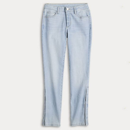  Women's Sonoma Goods For Life® Adaptive Easy Dressing Mid-Waisted Straight Leg Jeans