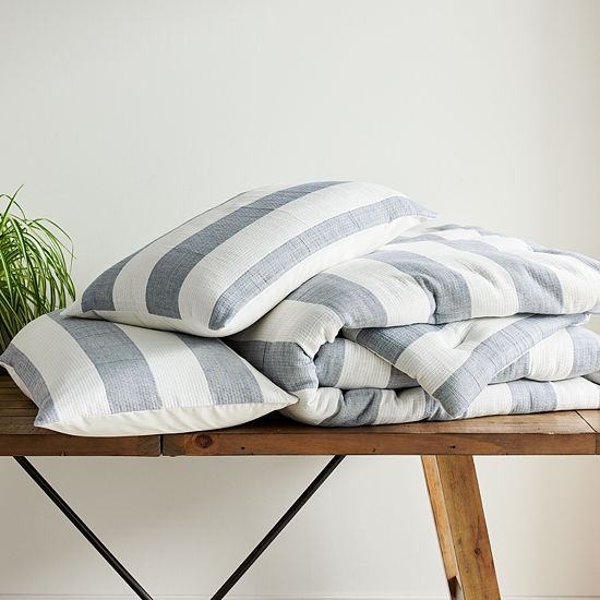  Sonoma Goods For Life® Stillwater Gauze Stripe Comforter Set With Shams