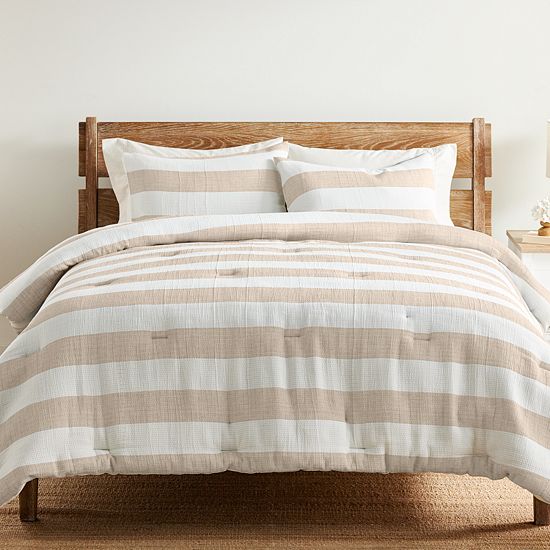  Sonoma Goods For Life® Stillwater Gauze Stripe Comforter Set With Shams