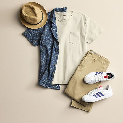  Men's Sonoma Goods For Life® Short Sleeve Perfect Length Button Down Shirt