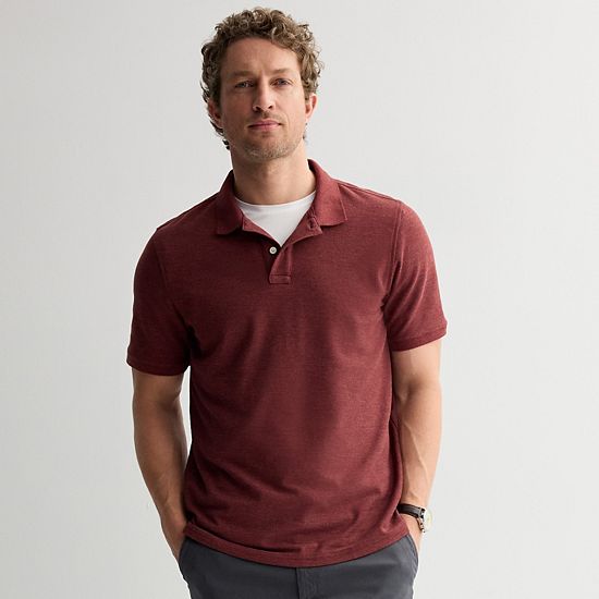 Men's Sonoma Goods For Life® Short Sleeve Relaxed Fit Pique Polo