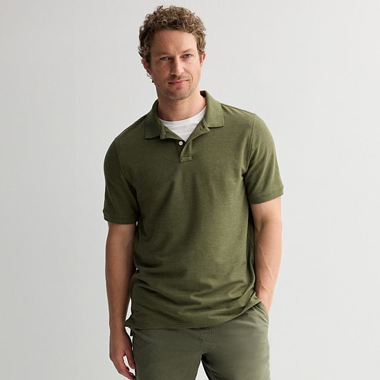  Men's Sonoma Goods For Life® Short Sleeve Relaxed Fit Pique Polo
