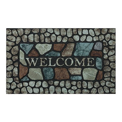  Sonoma Goods For Life® Pebble Slate Welcome 18" X 30" All Weather Doormat