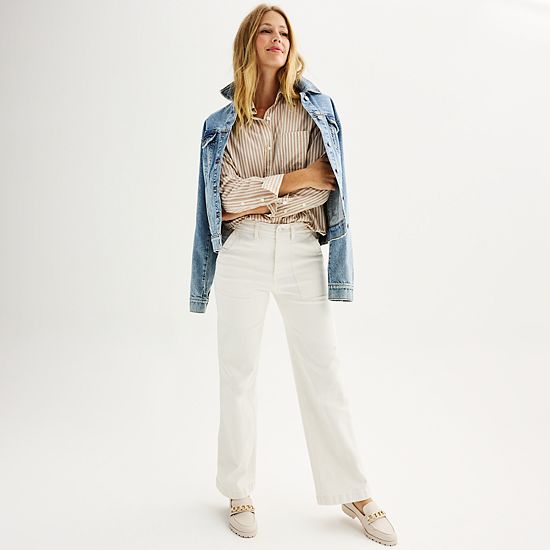  Women's Sonoma Goods For Life® Oversized Boyfriend Shirt