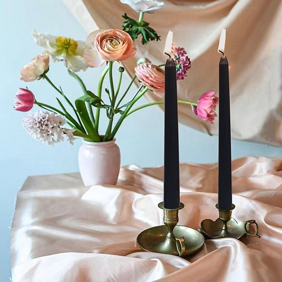  Sonoma Goods For Life® 2-Pack Black Elegant Taper Candles