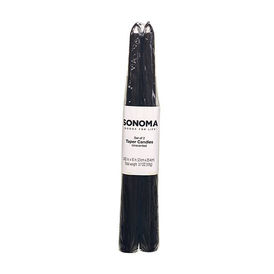  Sonoma Goods For Life® 2-Pack Black Elegant Taper Candles