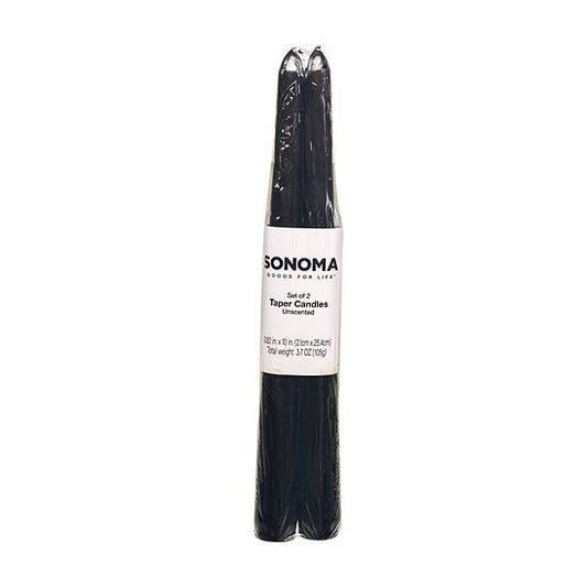 Sonoma Goods For Life® 2-Pack Black Elegant Taper Candles