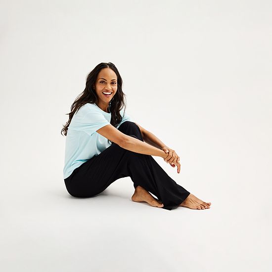  Women's Sonoma Goods For Life® Cotton Modal Open Hem Pajama Pants