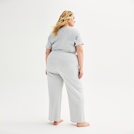  Plus Size Sonoma Goods For Life® Cotton Modal Open Hem Sleep Pants